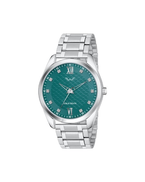 Louis Devin LD-GR062-GRN-CH Men Analogue Wrist Watch with Metal Strap