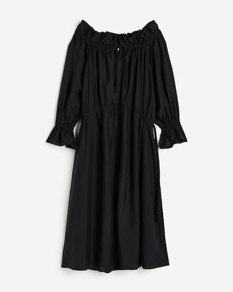 Buy H&M Women Long Off-The-Shoulder Dress Online | Ajio.com