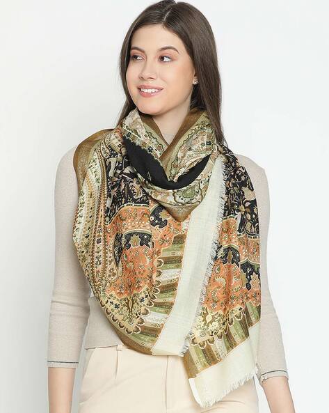 Women Rectangular-Shaped Wool Stole Price in India