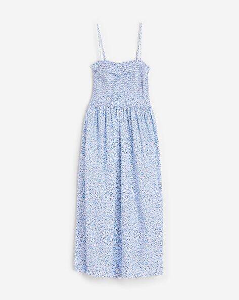 Buy H&M Women Smocked Cotton Flare Dress Online | Ajio.com Buy H&M Women Smocked Cotton Flare Dress Online | Ajio.com