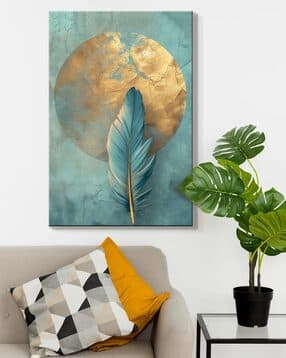 Feather Canvas Painting Wall Art-image-1