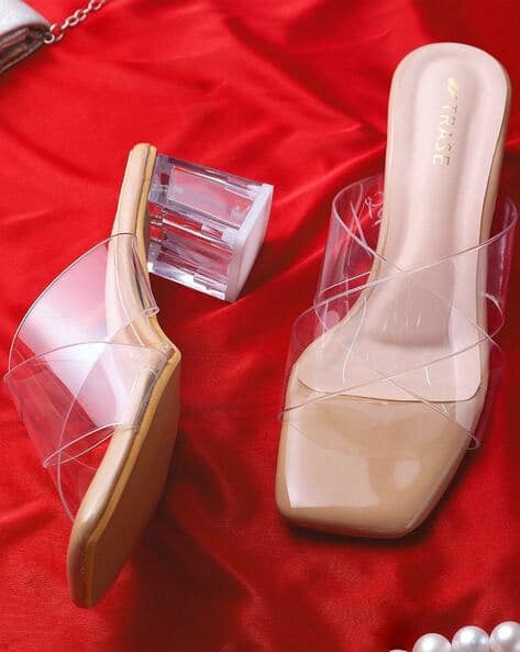 Buy Beige Heeled Sandals for Women by TRASE Online