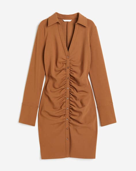 Buy H&M Women Collared Draped Shirt Dress Online | Ajio.com