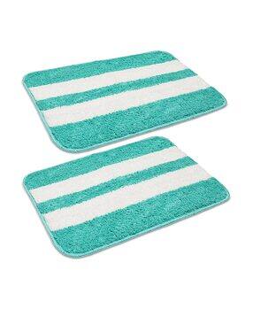good homes Set of 2 1800 GSM Striped Antiskid Bath Mats 19" x 13"-picture-10