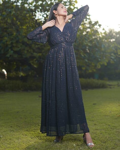 Buy Navy blue Dresses for Women by Shades of Sabi Online