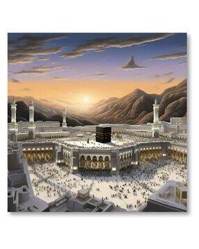 saf Islmic Makka Madina Wooden Framed Canvas Wall Painting-picture-26