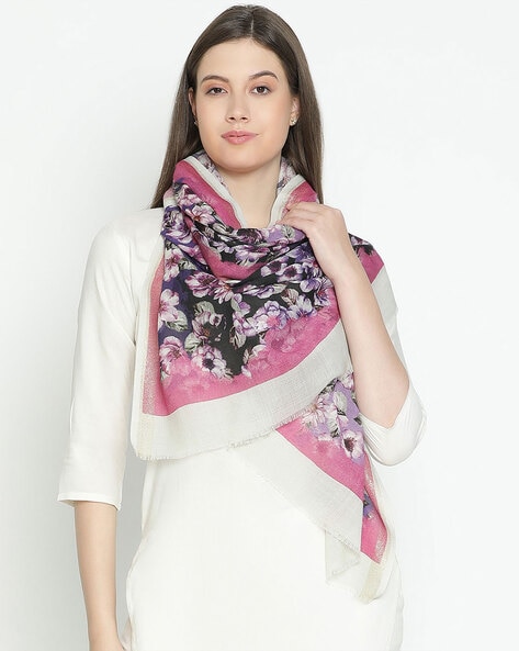 Women Rectangular-Shaped Wool Stole Price in India