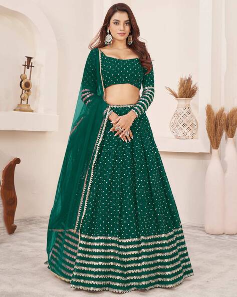 Buy Teal Green Lehenga Choli Sets for Women by ZEEL CLOTHING Online Ajio