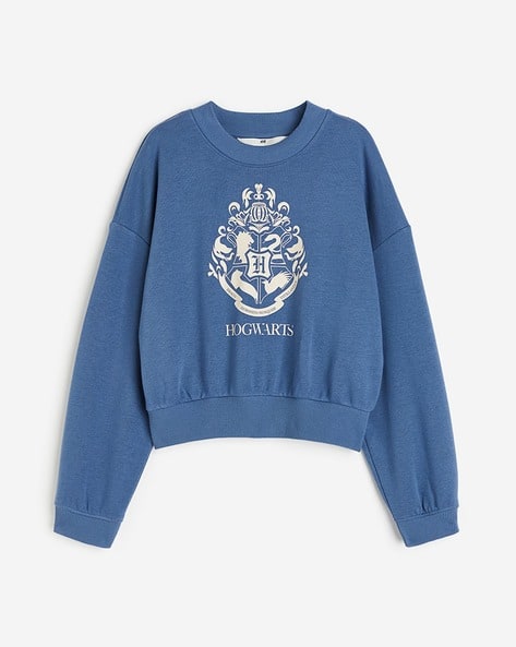 Girls Printed Oversized Sweatshirt