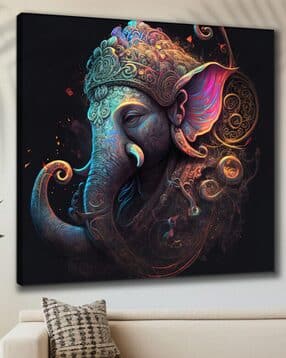 saf Lord Ganesha Canvas Wall Painting-picture-30