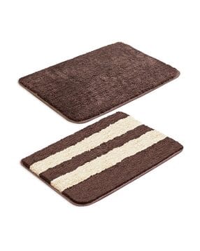 good homes Set of 2 1800 GSM Striped Anti-Slip Bath Mats 19" x 13"-picture-18