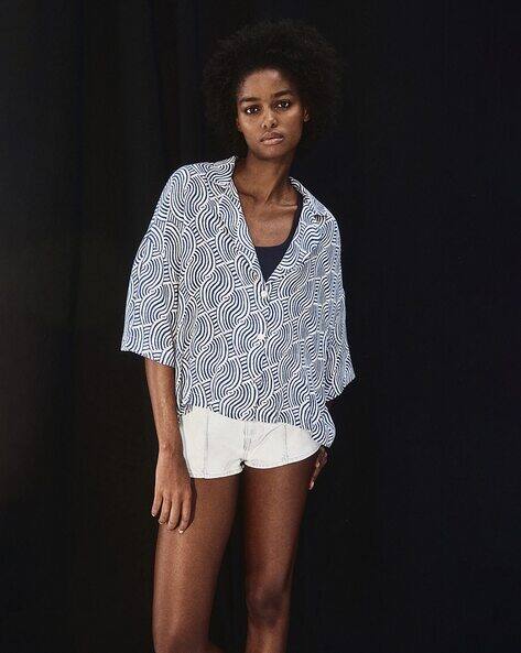Printed Oversized Resort Shirt