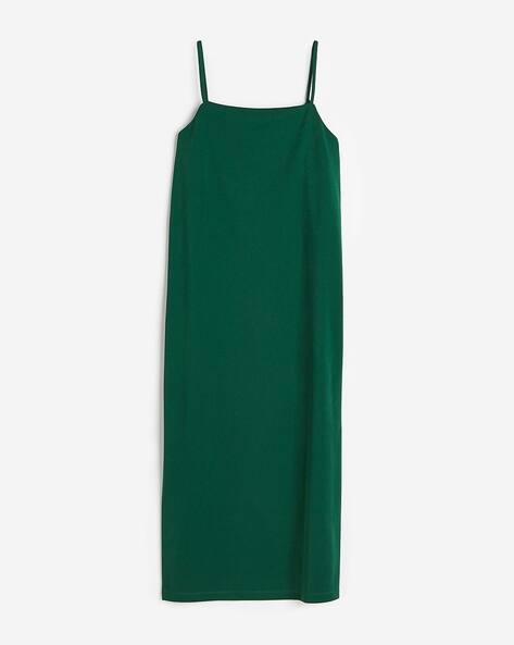 green emerald velvet dress Forest Green Slip Midi Dress  Gabi Swimwear