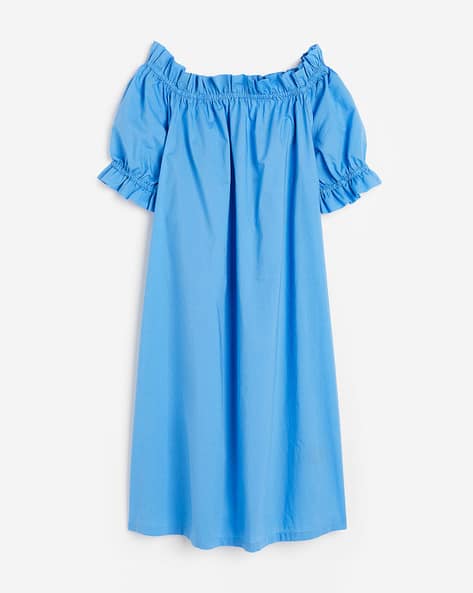 lace off shoulder prom dress Princess A Line Off the Shoulder Corset Prom Dress with Lace Ruffles Blue / 00