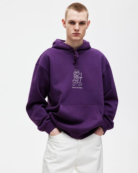 Men Loose Fit Printed Hoodie