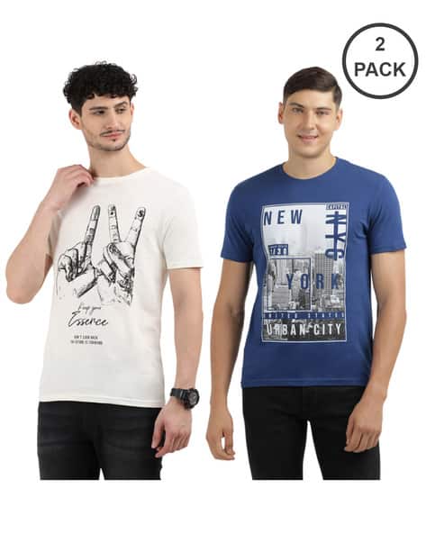 Buy Multicoloured Tshirts for Men by INDO Cotton Online