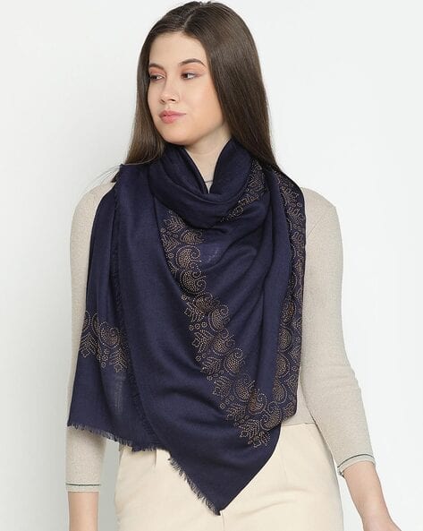 Stoles Online Woolen Stoles For Ladies Women Rectangular-Shaped - Main Image