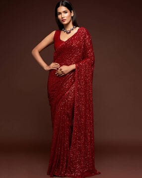 fabpixel Women Embellished Saree with Contrast Border-picture-33