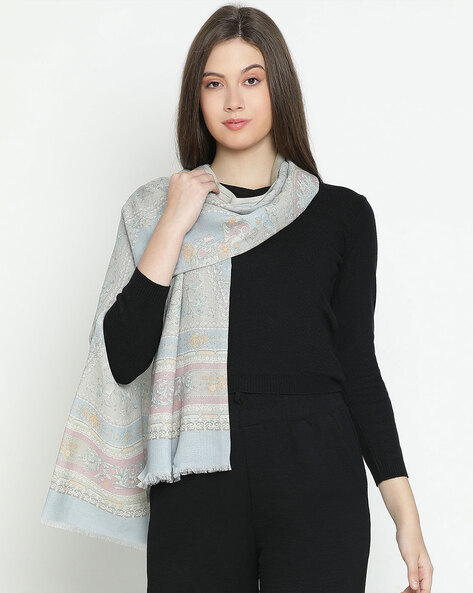 Women Rectangular-Shaped Wool Stole Price in India