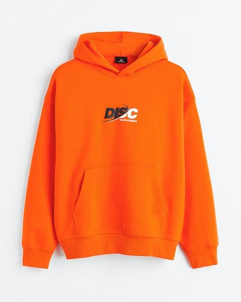 Men Typographic Print Oversized Fit Hoodie