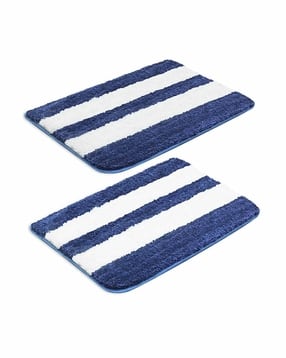 good homes Set of 2 1800 GSM Striped Antiskid Bath Mats 19" x 13"-picture-21