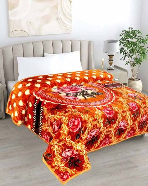 La Verne Floral Print King-Size Blanket