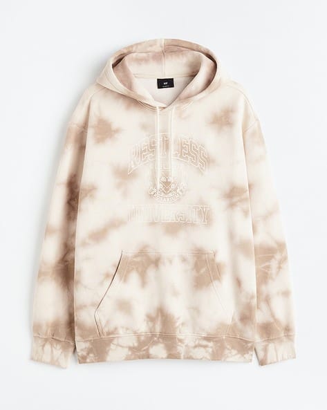 Men Typographic Print Loose Fit Hoodie