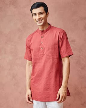 fabindia Men Regular Fit Short Kurta-picture-12