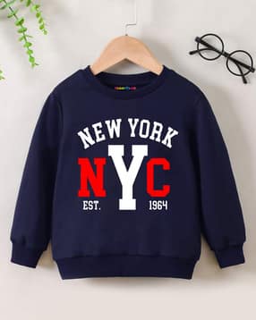 trampoline Typographic Print Crew-Neck Sweatshirt-picture-44