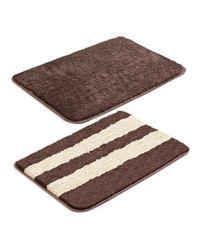 good homes Set of 2 1800 GSM Striped Anti-Slip Bath Mats 23" x 15"-picture-29