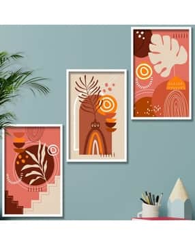 saf Set of 3 Boho Framed Art Wall Paintings-picture-17