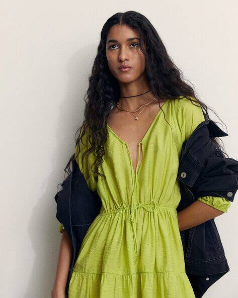 Buy Lime green Dresses for Women by H&M Online | Ajio.com