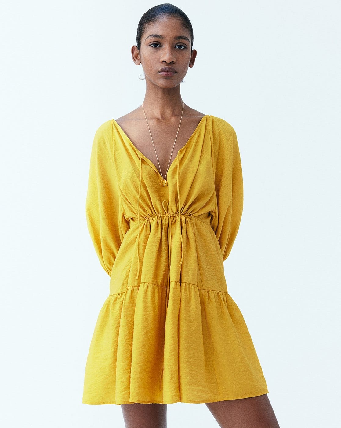 H hot and m mustard dress - Official Online Store