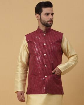 Men Embellished Nehru Jacket-image-48