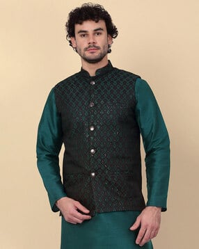 Men Embellished Nehru Jacket-image-13