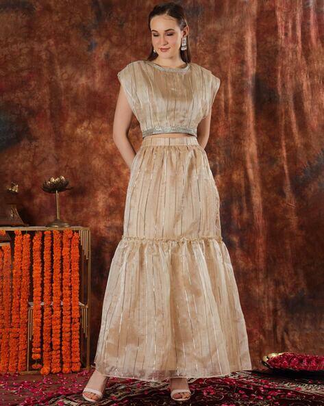 Buy Beige Skirts Ghagras for Women by NEUDIS Online