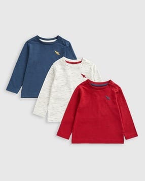 mothercare Boys Pack of 3 Relaxed Fit Crew-Neck Cotton T-Shirts-picture-29