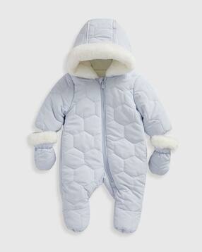 mothercare Boys My First Quilted Hooded Snowsuit-picture-28
