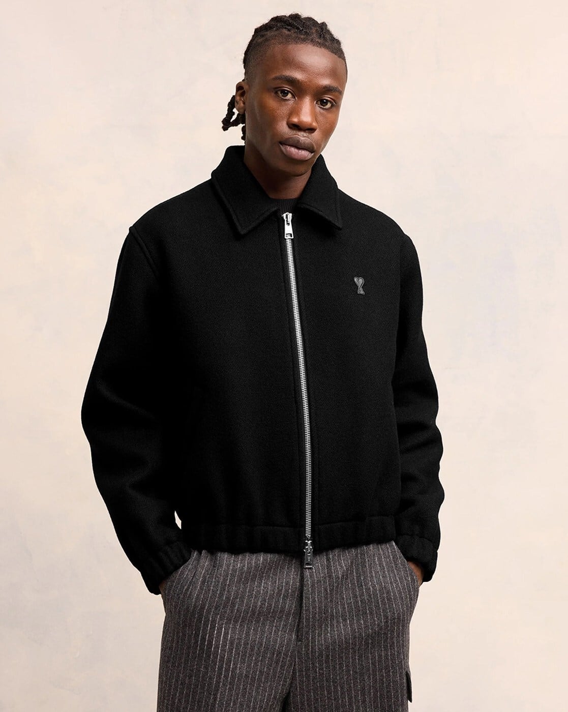 amiur marshmallow stand collar blouson amiur エミレ