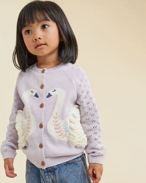 mothercare Girls Swan Lake Embroidered Sweater-picture-49