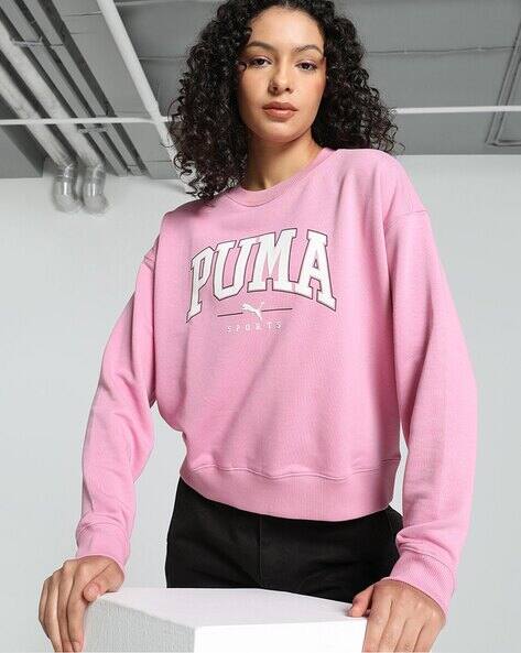 Puma Women Brand Print Relaxed Fit Sweatshirt