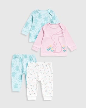 mothercare Girls Pack of 2 Essentials Garden Bunny Print T-Shirt & Pyjamas Set-picture-35