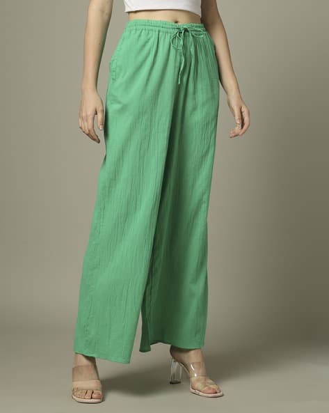 Pure Cotton Wide Leg Trousers