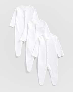 mothercare Unisex Pack of 3 Cotton Sleepsuits-picture-35