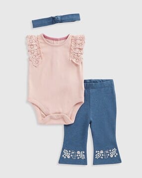 mothercare Girls Highland Meadow Flared Leggings with Bodysuit & Headband-picture-28