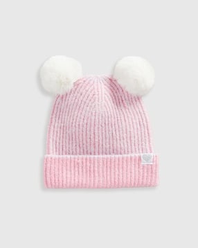 mothercare Girls Striped Beanie with Bobbles-picture-23