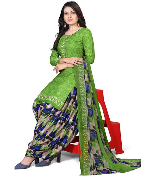 Women Printed Unstitched Dress Material Price in India