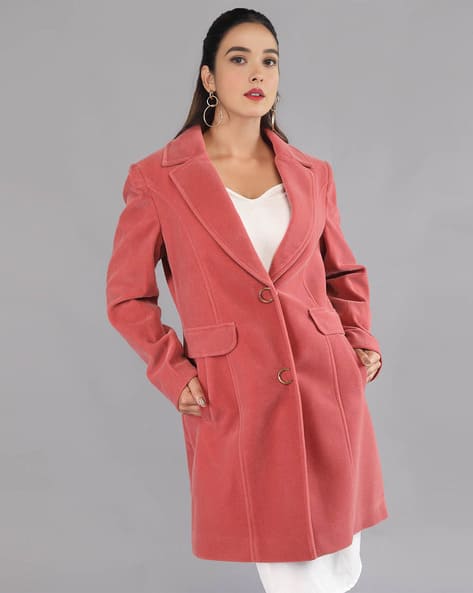 Women Regular Fit Trench Coat with Insert Pockets