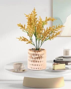 the better home Artificial Plants with Wheat Grass Electroplated Cement Pot-picture-18