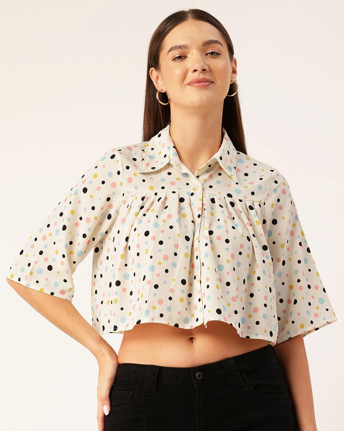 トップス room306 Random Dot Volume Tops Buy Multicoloured Tops for Women by Rue Collection Online | Ajio.com